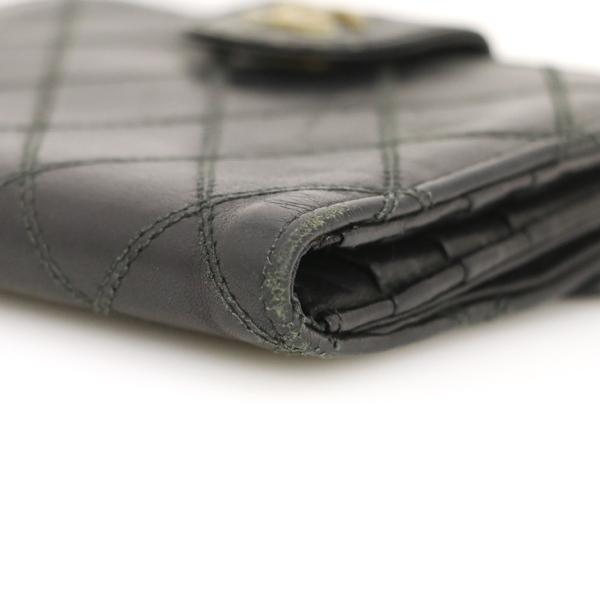 シャネル CHANEL ビコローレ ブラック レザー 両面財布 二つ折財布