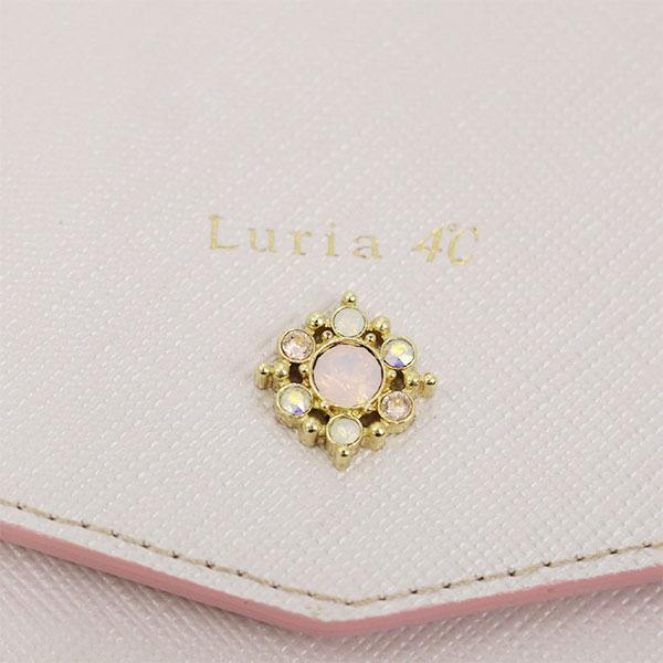 ルリア4℃ Luria 4℃ ピンクホワイト 牛革 三つ折り財布 ルリア4℃ Luria 4℃ ピンクホワイト 牛革 三つ折り財布