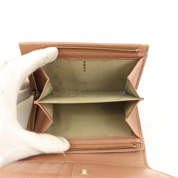 フェンディ FENDI ズッカ柄 ピンク キャンバス×レザー 二つ折り財布