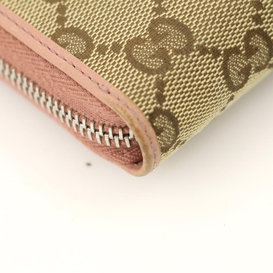グッチ GUCCI GGキャンバス ピンク ラウンドファスナー長財布 長 グッチ GUCCI GGキャンバス ピンク ラウンドファスナー長財布 長