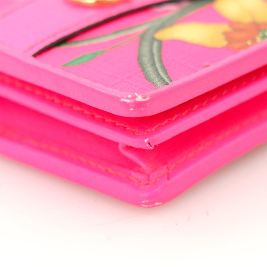 グッチ GUCCI Gホースビット ボタニカル柄 ピンク レザー フローラ