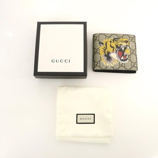 グッチ GUCCI GGスプリーム トラ柄 PVC タイガーウォレット 二 グッチ GUCCI GGスプリーム トラ柄 PVC タイガーウォレット 二