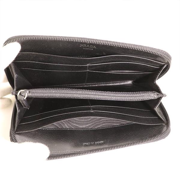 プラダ PRADA ブラック NERO キャンバス ラウンドファスナー 長 プラダ PRADA ブラック NERO キャンバス ラウンドファスナー 長