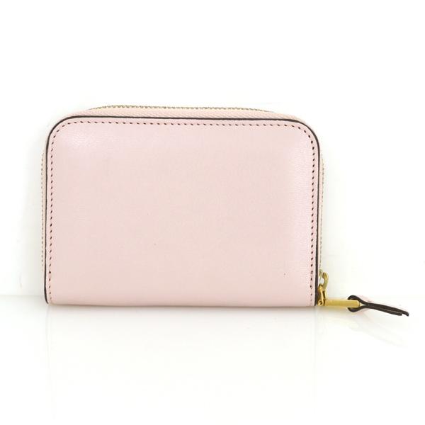 ジバンシー GIVENCHY ライトピンク レザー ラウンドファスナー  