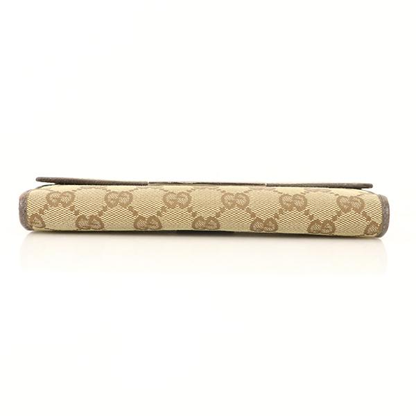 グッチ GUCCI GG柄 ベージュ ダークブラウン 茶 GGキャンバス レザー 
