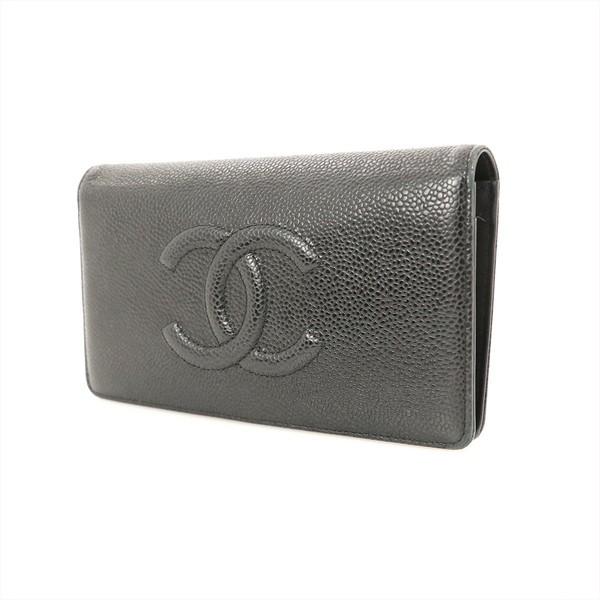 シャネル Chanel ブラック レザー 二つ降り 長財布 ココマーク メンズ レディース Pa 中古 Everydaygoldrush 通販 Yahoo ショッピング