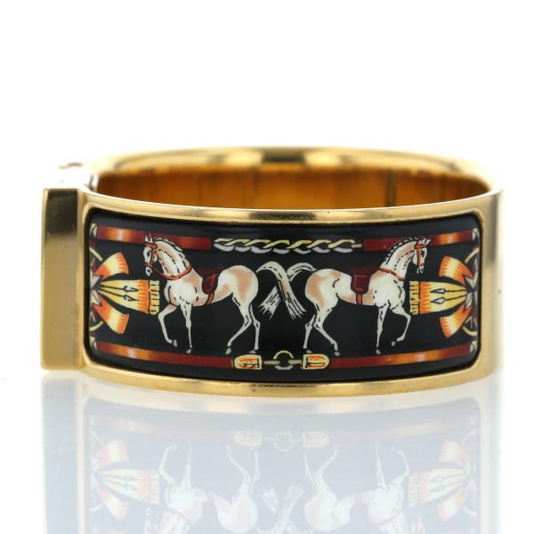 エルメス HERMES エマイユ LOI.102 七宝焼 バングル時計 クオーツ