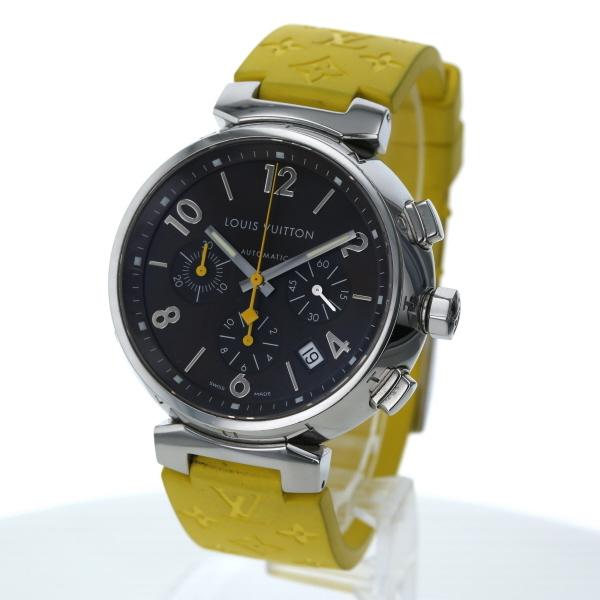 ルイヴィトン LOUIS VUITTON タンブール Q1121 自動巻式 ブラウン 文字