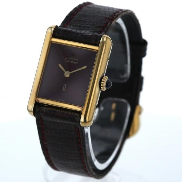カルティエ CARTIER マスト タンク ヴェルメイユ 手巻き式 ボルドー