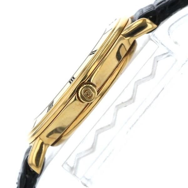 グッチ GUCCI ラウンドフェイス 3000L クオーツ ブラック 文字盤 2針式