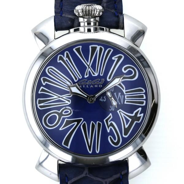 ガガミラノ GAGAMILANO マヌアーレ46 スリム 5084 クオーツ ブルー