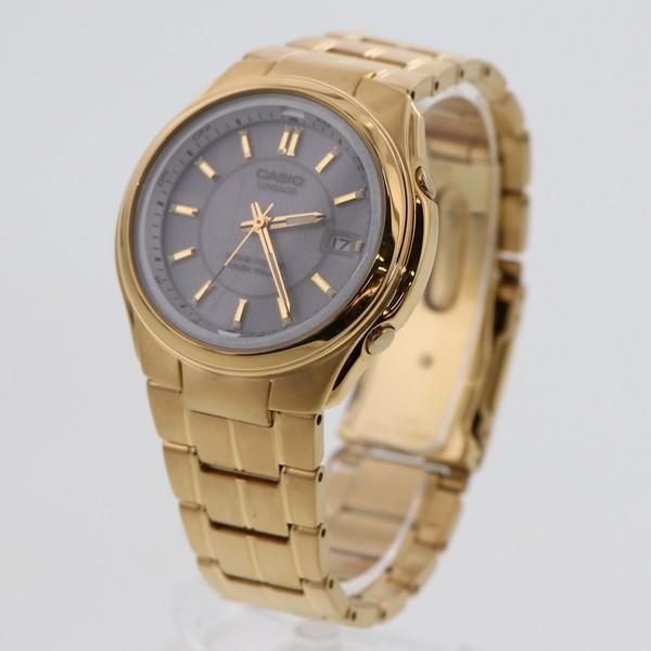 カシオ CASIO リニエージ メンズ 腕時計 ゴールド グレー ソーラー 