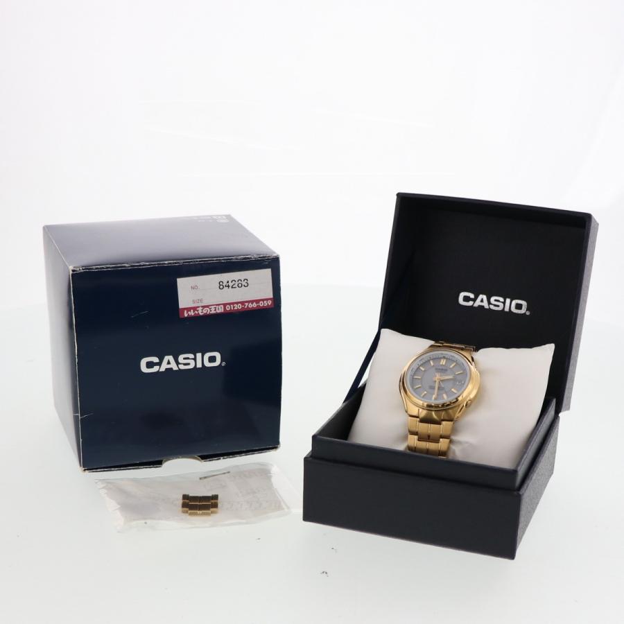 カシオ CASIO リニエージ メンズ 腕時計 ゴールド グレー ソーラー 