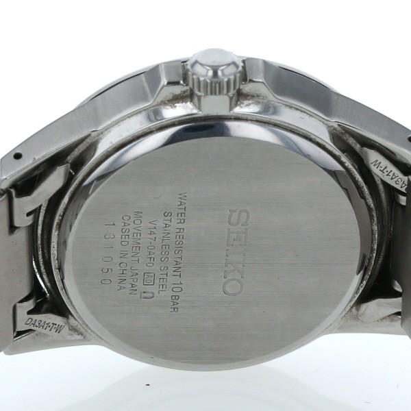セイコー SEIKO デイト ラウンドフェイス ウォッチ V147-0AF0 ソーラー