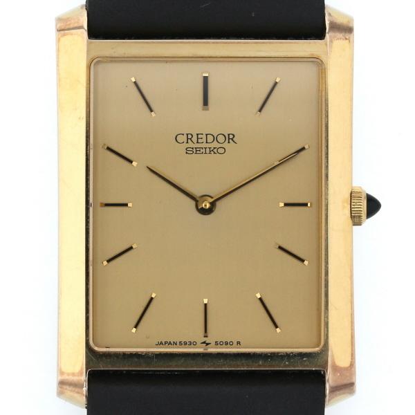 セイコー SEIKO クレドール 14k スクエア 5930-5090 クオーツ ゴールド