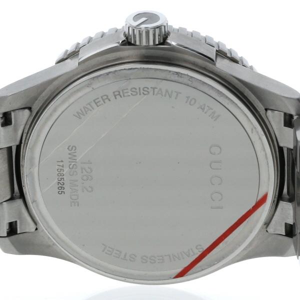 グッチ GUCCI ダイバー YA126277 デイト 100m クオーツ ブラック 文字