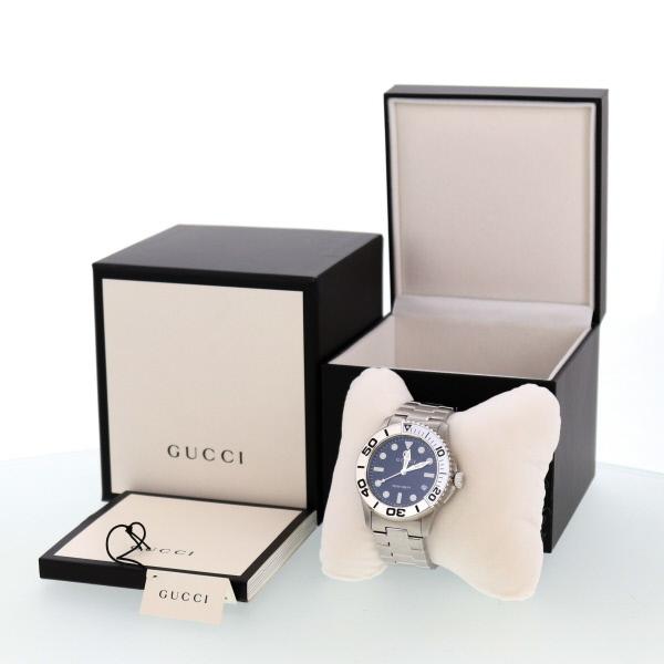 グッチ GUCCI ダイバー YA126277 デイト 100m クオーツ ブラック 文字