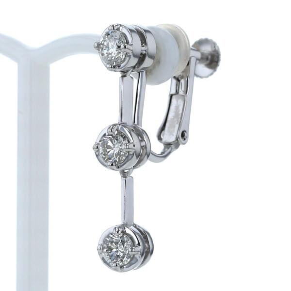 K14WG Nif ホワイトゴールド イヤリング ダイヤモンド 0.50ct/0.50ct