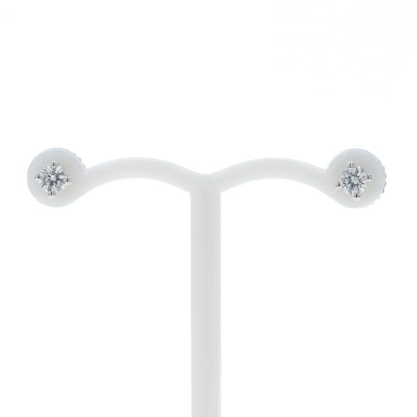 TIFFANY&Co. ティファニー K14WG ホワイトゴールド ソリティア ピアス