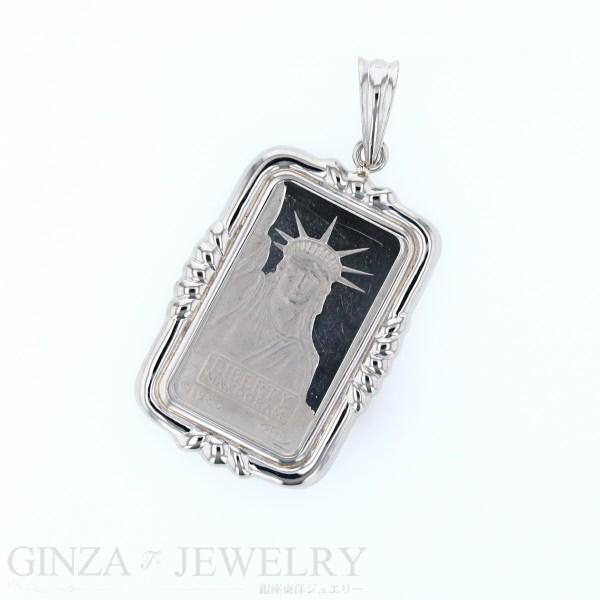 ＊新作＊ Pt900 Pt999.5 プラチナ ペンダントトップ インゴット 純プラチナ デザイン【新品仕上げ済】【pa】【中古】