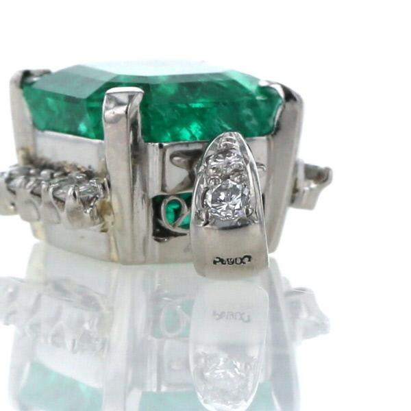 Pt900 プラチナ ペンダントトップ エメラルド 4.30ct ダイヤモンド