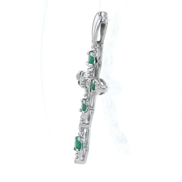 THL K10WG ホワイトゴールド ネックレス トップ エメラルド THL K10WG ホワイトゴールド ネックレス トップ エメラルド