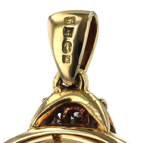 k18YG ペンダントトップ K18 ツインカットフープペンダント YG WG イエローゴールド