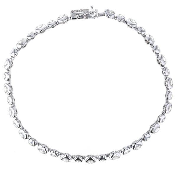 DeBeers デビアス K18WG ホワイトゴールド LINEブレスレット 