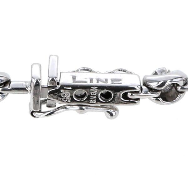 DeBeers デビアス K18WG ホワイトゴールド LINEブレスレット 