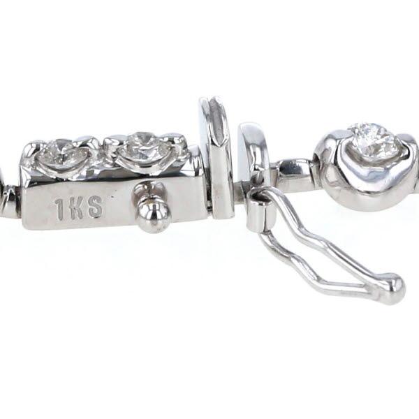 DeBeers デビアス K18WG ホワイトゴールド LINEブレスレット