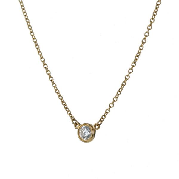 ちーティファニー　バイザヤードネックレス　ダイヤモンド　Ꮶ18ゴールド Tiffany＆Co ティファニー K18YG ゴールド バイザヤードネックレス 4.5