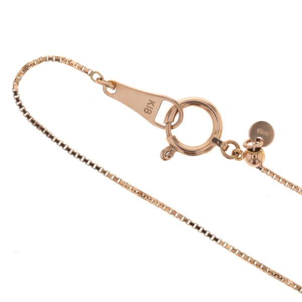 K18PG ピンクゴールド ネックレス ダイヤモンド 0.282ct/0.13ct 