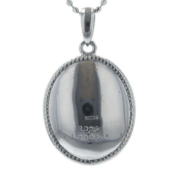 K18WG ホワイトゴールド ネックレス ルビー 0.26ct ダイヤモンド 0.08ct フラワー 花 ミラー 45cm【新品仕上済】【zz】【中古】の画像