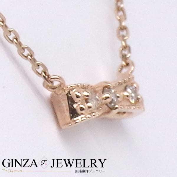 Nojess ダイヤモンドネックレス　K10ピンクゴールド NOJESS ノジェス K10 ピンクゴールド ネックレス ダイヤモンド 0.03ct