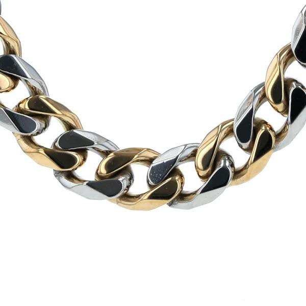 田中貴金属 K18YG Pt850 イエローゴールド プラチナ ネックレス 喜平