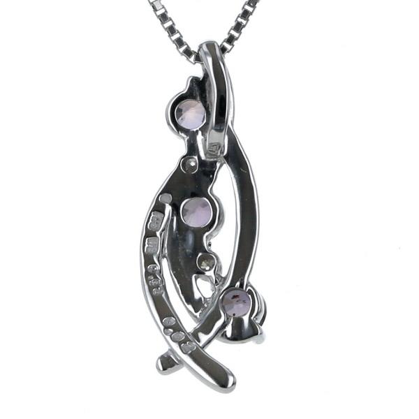 K18WG ホワイトゴールド ネックレス ダイヤモンド 0.02ct カラー K18WG ホワイトゴールド ネックレス ダイヤモンド 0.02ct カラー