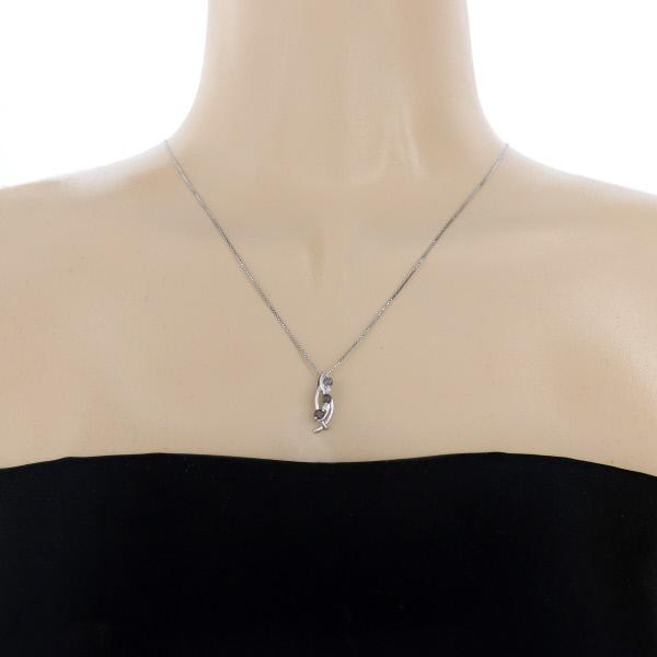 K18WG ホワイトゴールド ネックレス ダイヤモンド 0.02ct カラー K18WG ホワイトゴールド ネックレス ダイヤモンド 0.02ct カラー