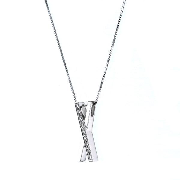 K18WG ホワイトゴールド ネックレス ダイヤモンド 0.10ct K18WG ホワイトゴールド ネックレス ダイヤモンド 0.10ct