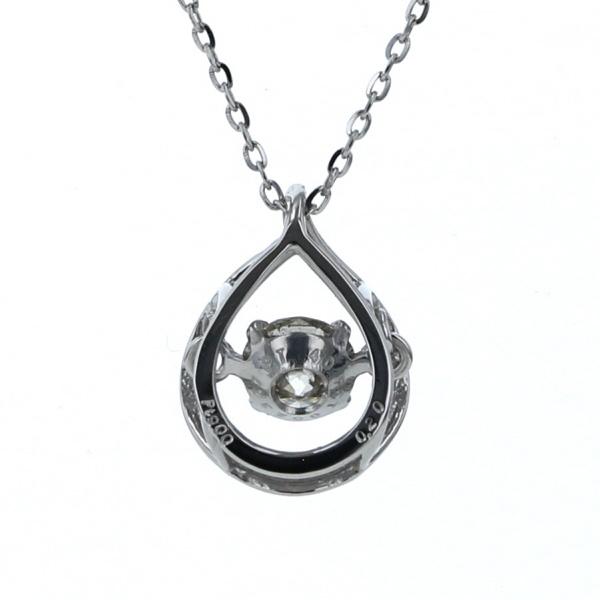 Pt850 Pt900 プラチナ ネックレス ダイヤモンド 0.20ct 一粒石 揺れる
