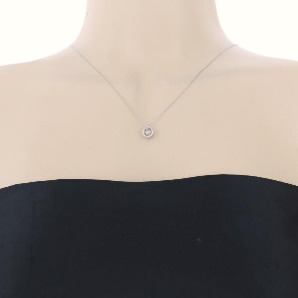Pt850 Pt900 プラチナ ネックレス ダイヤモンド 0.20ct 一粒石 揺れる