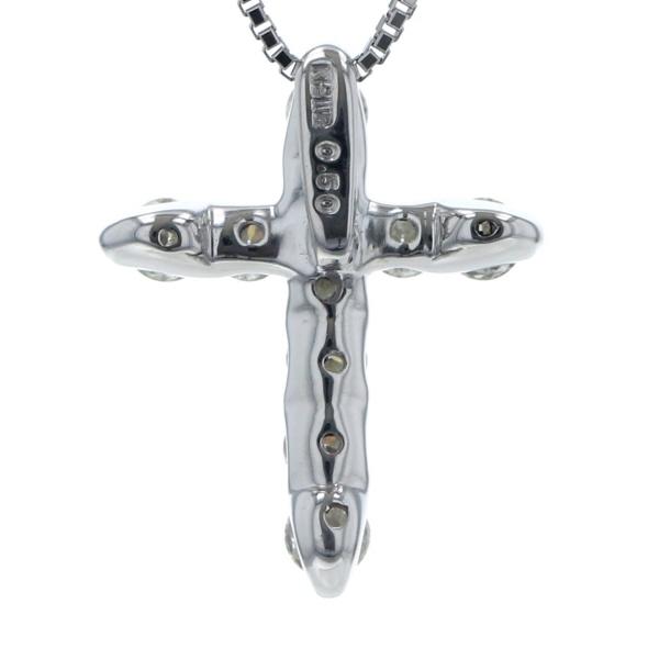 k18wg ホワイトゴールド クロスネックレス　ダイヤ　十字架 K18WG ホワイトゴールド ネックレス ダイヤモンド 0.50ct クロス