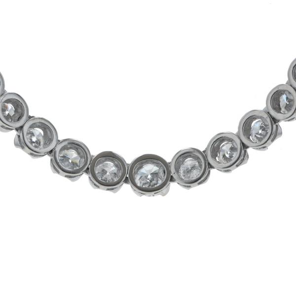 Pt850 プラチナ テニスネックレス ダイヤモンド 3.00ct フルエタニティ