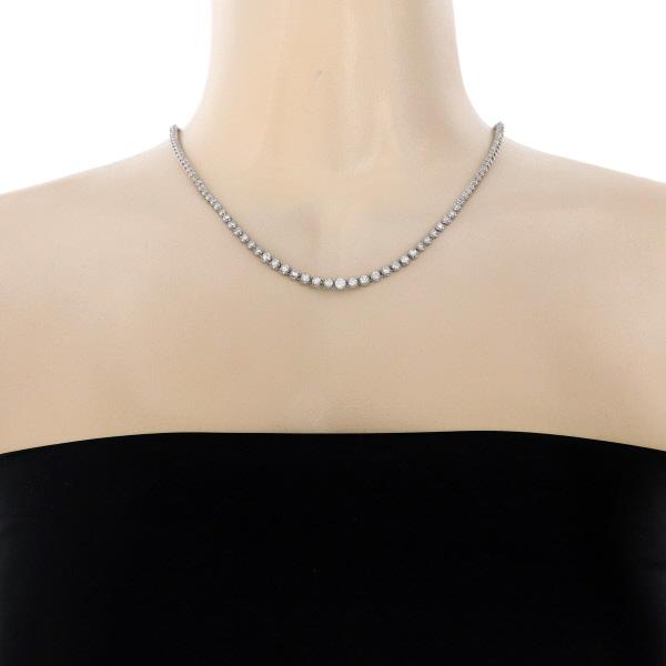 Pt850 プラチナ テニスネックレス ダイヤモンド 3.00ct フルエタニティ