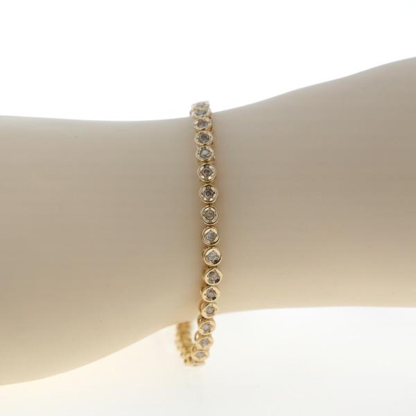☆新品未使用☆ テニス ブレスレット ダイヤモンド 1ct ゴールド K18YG K18YG イエローゴールド ブレスレット ダイヤモンド 1.00ct テニス