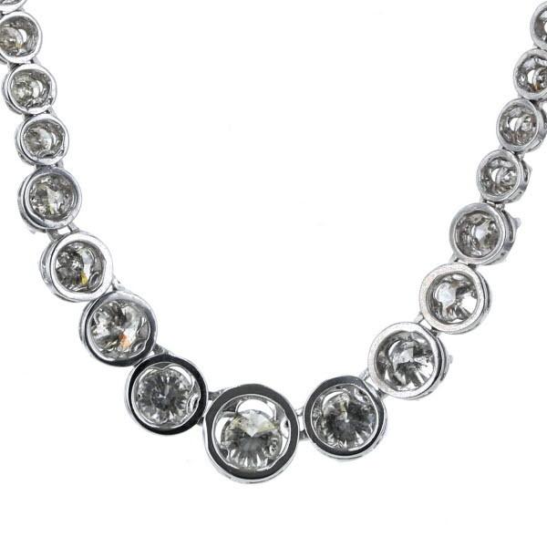 K18WG ホワイトゴールド テニスネックレス ダイヤモンド5.00ct 一連 K18WG ホワイトゴールド テニスネックレス ダイヤモンド5.00ct 一連