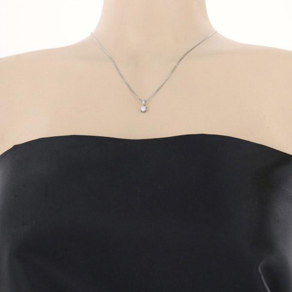Pt900 Pt850 プラチナ ネックレス ダイヤモンド0.325ct/0.07ct 