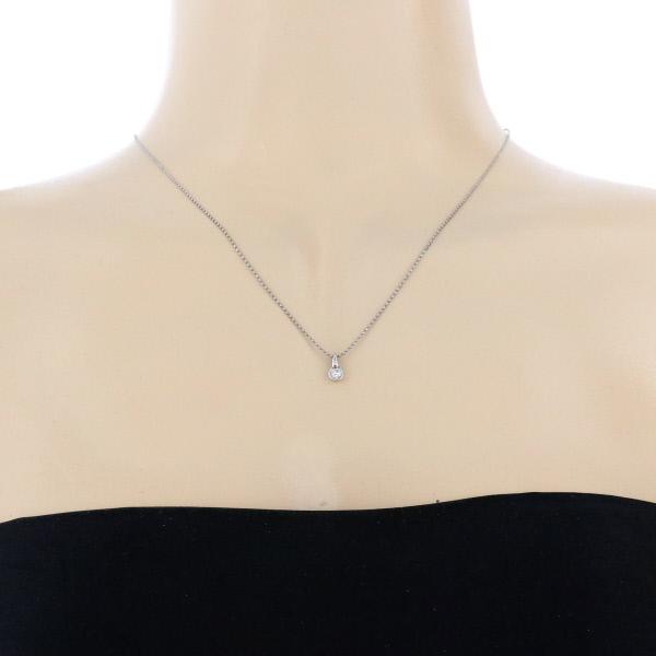Pt850 Pt900 プラチナ ネックレス ダイヤモンド 0.11ct 一粒石 