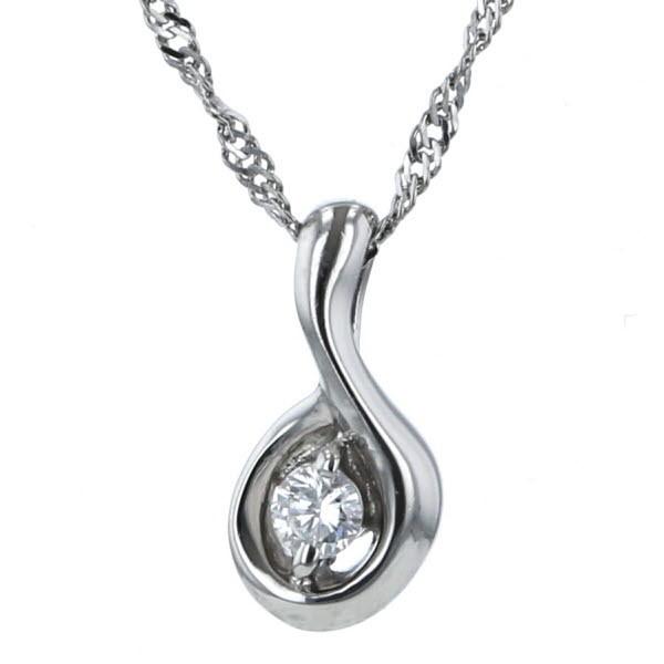 ELLE エル ネックレス Pt850 Pt900 ELLE エル Pt850 Pt900 プラチナ ネックレス ダイヤモンド0.05ct 一粒