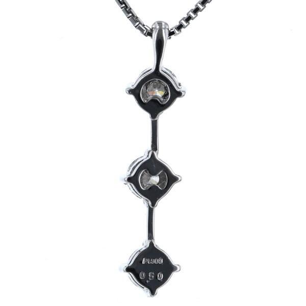 Pt900 Pt850 プラチナ ネックレス ダイヤモンド0.50ct ラウンド