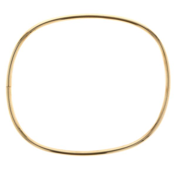 K18YG イエローゴールド ブレスレット バングル 一連 フラット